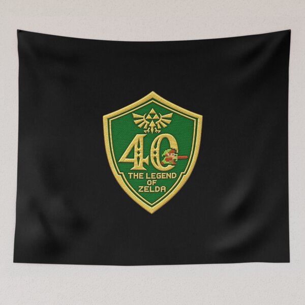 Item preview, Zelda Shield – 40 Years of Legend, Embroidered Effect designed and sold by Pixel Sakura Gallery.