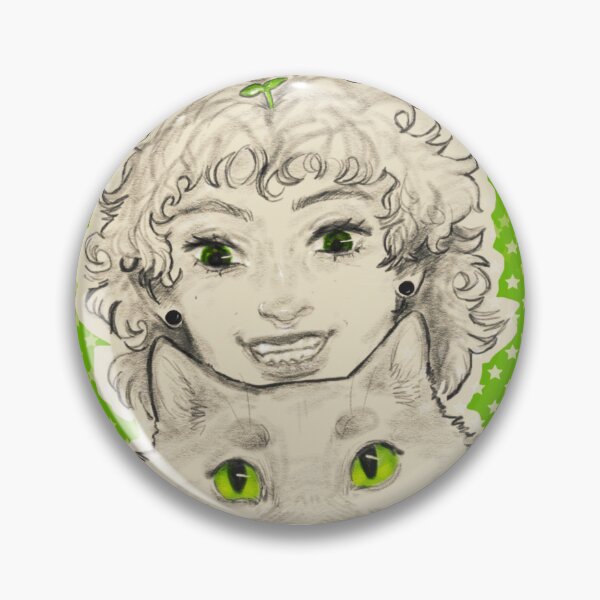 Item preview, A woman and her sweet cat digital drawing designed and sold by OuiOuiArt.