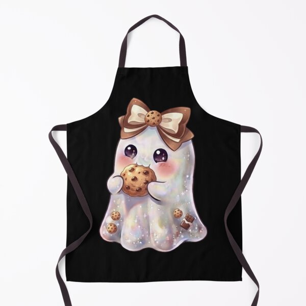 Item preview, Cute Kawaii Ghost Eating a Chocolate Chip Cookie Design / Halloween / Baking / Ghosts / Foodie / T-shirts mugs stickers phone case hardcover journal poster designed and sold by TeenLake.