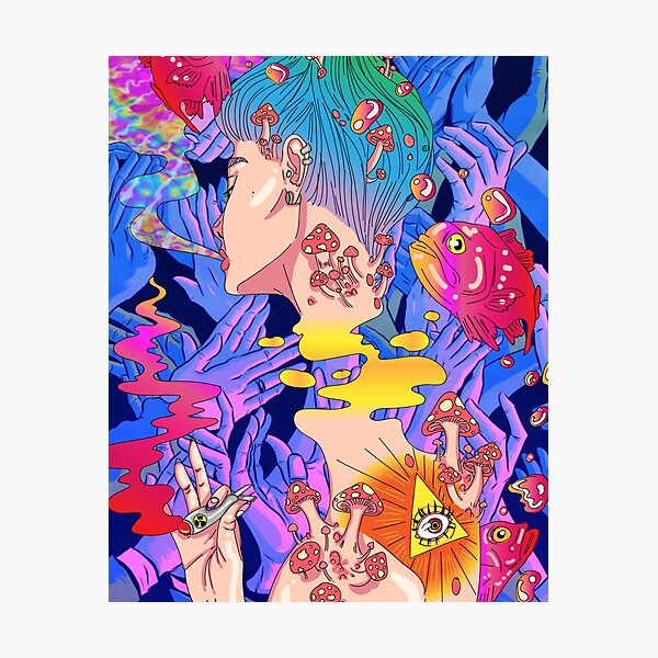 trippy lady Photographic Print