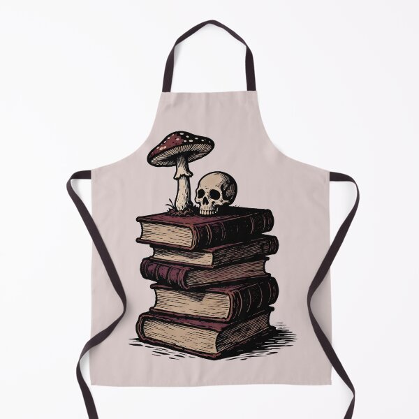 Item preview, Gothic Memento Mori Still Life with Amanita Mushroom and Old Books designed and sold by AOCollections.