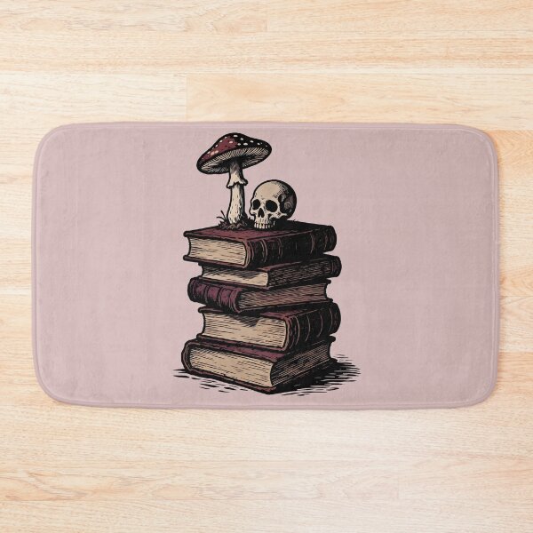 Item preview, Gothic Memento Mori Still Life with Amanita Mushroom and Old Books designed and sold by AOCollections.