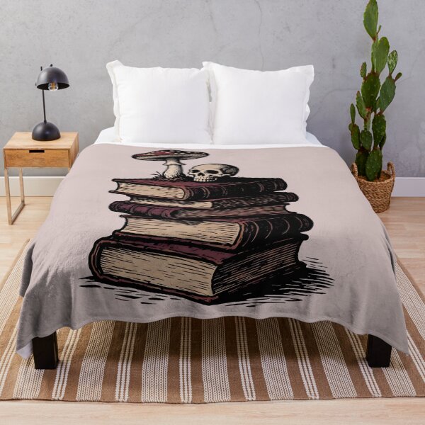 Item preview, Gothic Memento Mori Still Life with Amanita Mushroom and Old Books designed and sold by AOCollections.