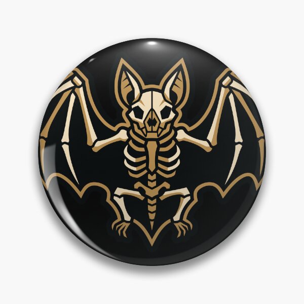 Item preview, Stylized Bat Skeleton Gothic Emblem Line Art designed and sold by ZUMERI.