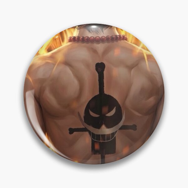 Item preview, Ace back view with Whitebeard tattoo surrounded by flames designed and sold by a1-x.