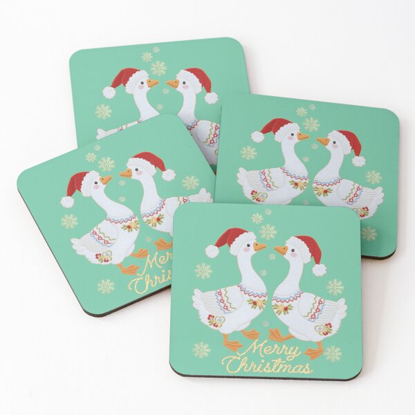 Item preview, Christmas Goose with Santa Hat designed and sold by AOCollections.