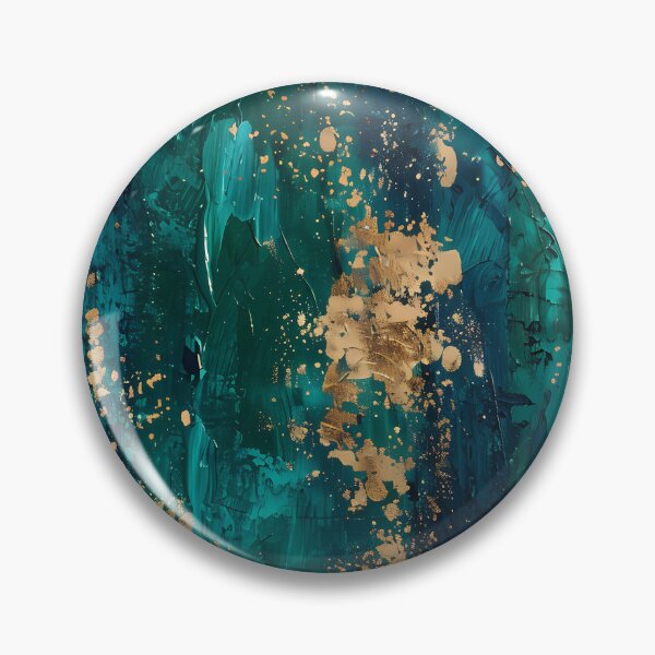 Item preview, Luxurious textured art in ocean colors with gold accents designed and sold by Artdavesalzburg.