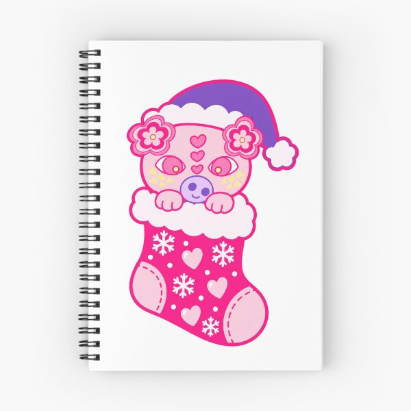 Item preview, Cute Pink Persian Cat in Christmas Stocking designed and sold by BigfeetLittlepaws.