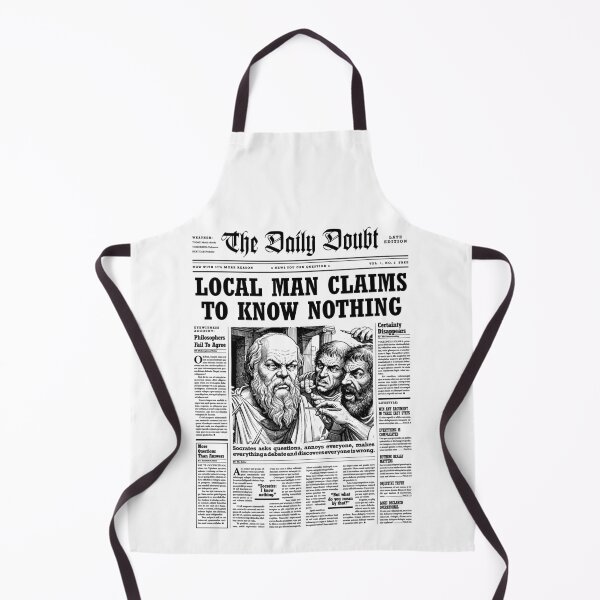 Item preview, Funny Philosophy Socrates Newspaper Know Nothing Philosopher designed and sold by GrandeDuc.