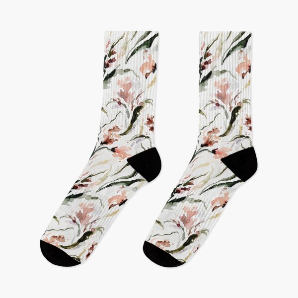 Item preview, Soft Watercolor Floral Pattern - Elegant Terracotta & Sage Wildflowers designed and sold by AOCollections.