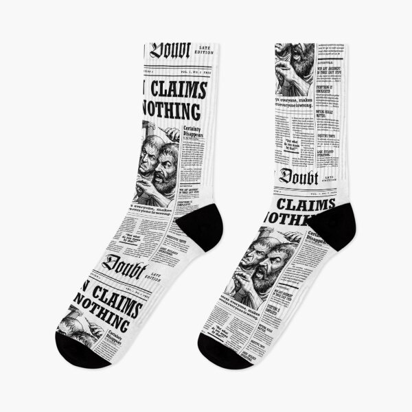 Item preview, Funny Philosophy Socrates Newspaper Know Nothing Philosopher designed and sold by GrandeDuc.