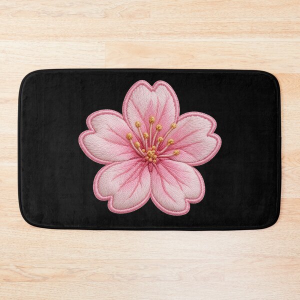 Item preview, Pink Cherry Blossom Sakura Embroidered Patch Style Sticker designed and sold by ArcanePrintsxo.