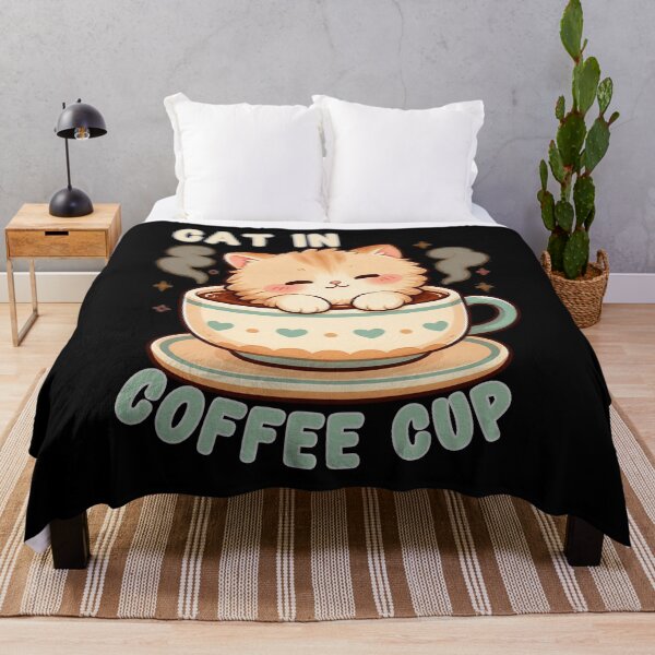 Item preview, Cute Cat in Coffee Cup – Kawaii Cat Lover Design designed and sold by VisualPantry.