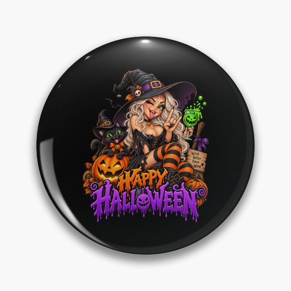 Item preview, Happy Halloween witch, pumpkin and cat designed and sold by Innsbrucker.