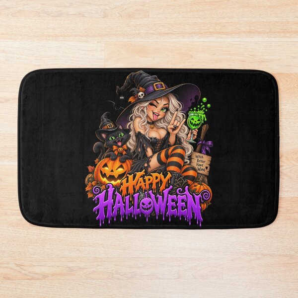 Item preview, Happy Halloween witch, pumpkin and cat designed and sold by Innsbrucker.