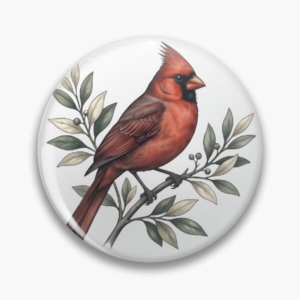 Item preview, Northern Cardinal Vintage Birdwatching Illustration | Backyard Birding designed and sold by RabbArt.