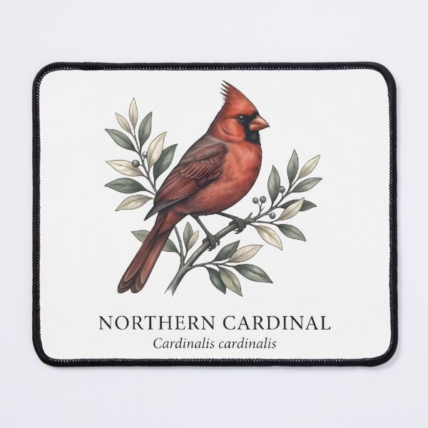 Item preview, Northern Cardinal Vintage Birdwatching Illustration | Backyard Birding designed and sold by RabbArt.
