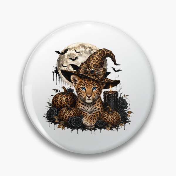 Item preview, Leopard Witch Halloween Spooky Leopard Pumpkin Coquette Bow Cute Halloween designed and sold by Rtcraftani.