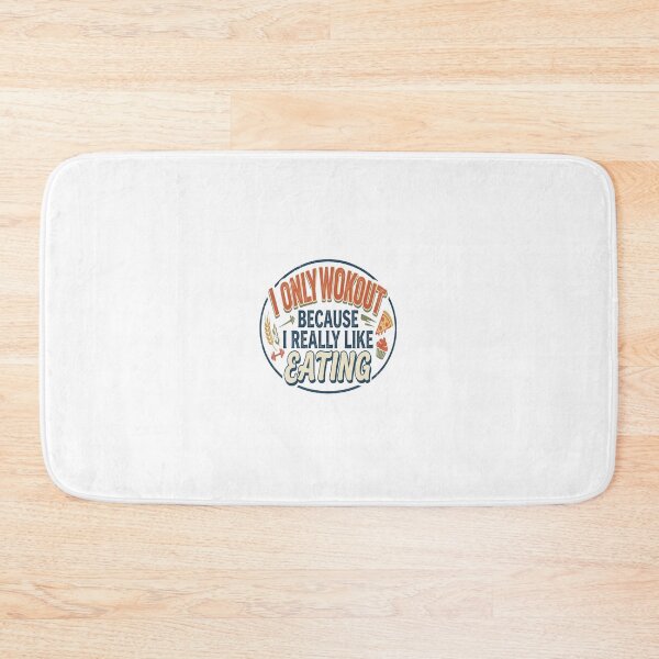 Item preview, I Only Workout Because I Really Like Eating Sarcastic Gym Graphic designed and sold by TopTrendsetting.