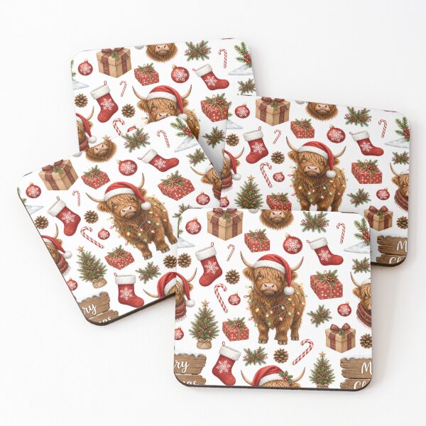 Item preview, Highland cow Christmas  designed and sold by DisorderlyDigital.
