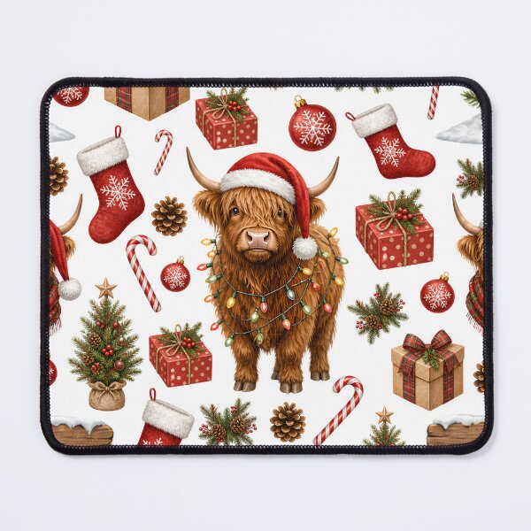 Item preview, Highland cow Christmas designed and sold by DisorderlyDigital.