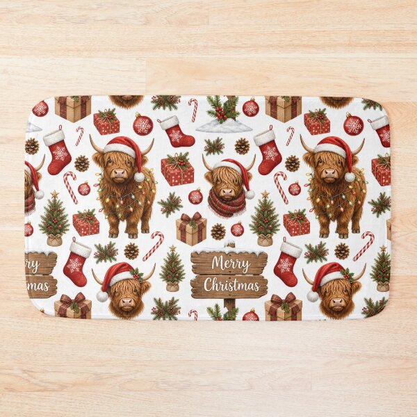 Item preview, Highland cow Christmas  designed and sold by DisorderlyDigital.