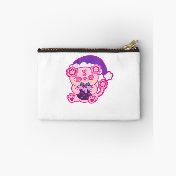 Item preview, Cute Pink Persian Cat Holding Christmas Pudding designed and sold by BigfeetLittlepaws.
