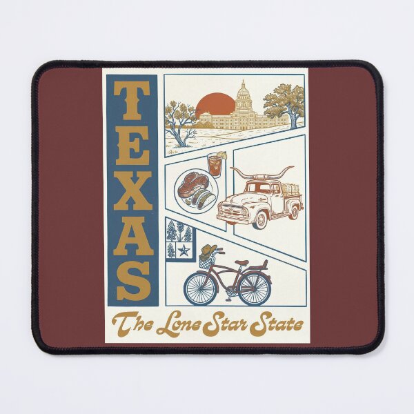 Item preview, Texas Lone Star State Vintage Travel Art Austin Rodeo Souvenir designed and sold by LittleArij.