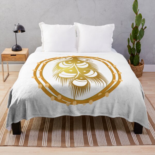 Item preview, Golden Peacock Feather Intricate Art - Luxury Mandala Circle Print designed and sold by Rehnair.