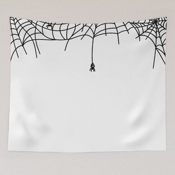 Item preview, Spooky Spider Web Top Border Frame — Halloween Cobweb Garland Line Art designed and sold by LYAN-STORE.