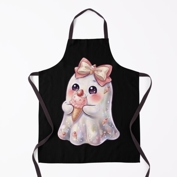 Item preview, Cute Kawaii Ghost Eating a Strawberry Ice-cream Cone Design / Halloween / Ghosts / Foodie / T-shirts mugs stickers phone case hardcover journal poster designed and sold by TeenLake.