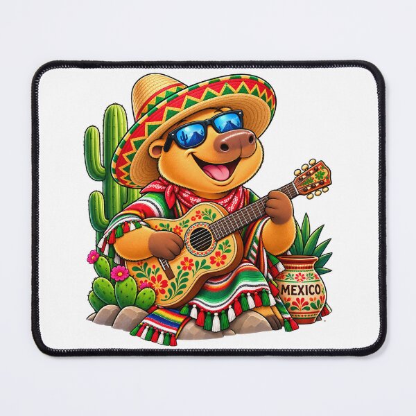 Item preview, Cute Capybara in Mexico Viva Mexico designed and sold by CapybaraTravels.