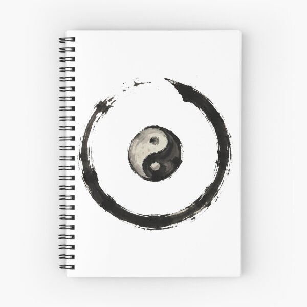 Item preview, Yin Yang in Enso Circle Zen Ink Brush designed and sold by Mystic & Celestial Art.