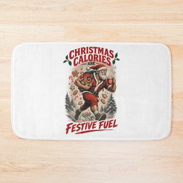 Item preview, Christmas Calories Are Festive Fuel Gym Santa designed and sold by CrazySzoopWorld.