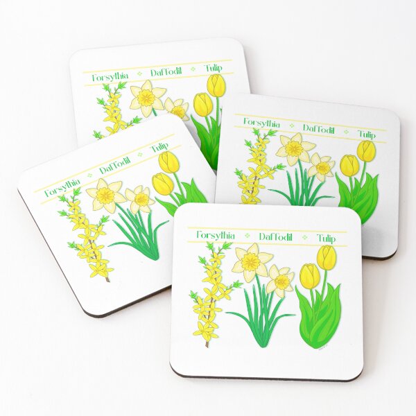 Item preview, Forsythia Daffodil Tulip (text version) designed and sold by Crafty As A Coyote.