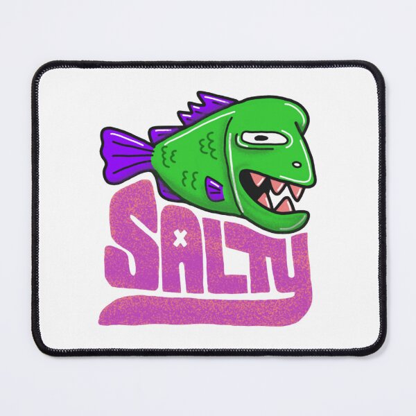 Item preview, Salty Funny Green Fish Lowbrow Art designed and sold by Oddthentic.