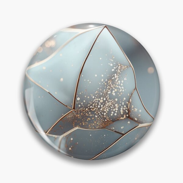 Item preview, Abstract Light Blue Marble Waves with Gold Glitter — Luxury Organic Waves Art designed and sold by LYAN-STORE.
