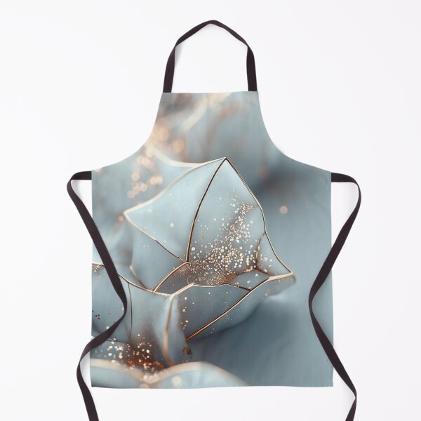 Item preview, Abstract Light Blue Marble Waves with Gold Glitter — Luxury Organic Waves Art designed and sold by LYAN-STORE.