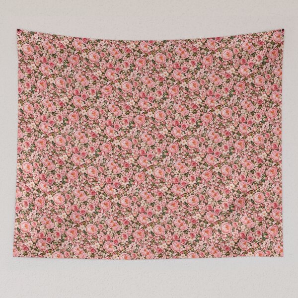 Item preview, Coquette Floral Pattern – Pink Roses + Satin Bows & Pearls designed and sold by FaithArt777.