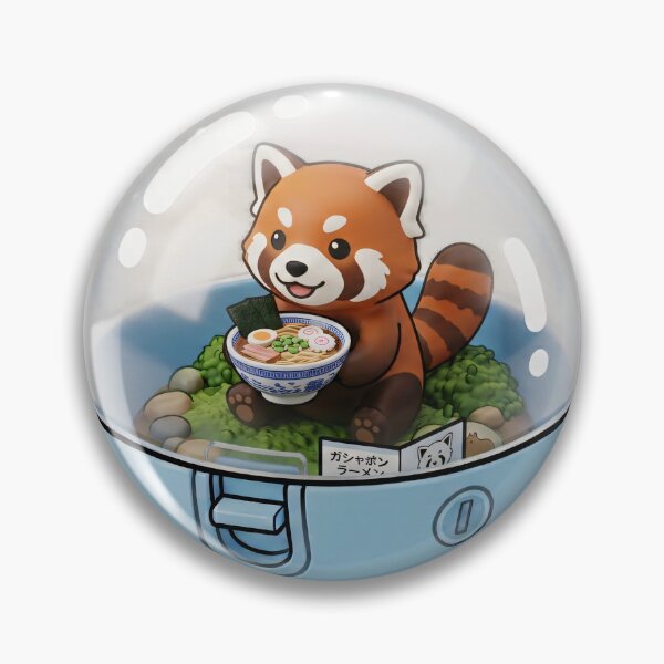 Item preview, Cute Kawaii Red Panda Ramen Gashapon - Japanese Capsule Art-#serie1 designed and sold by JeanChiale.