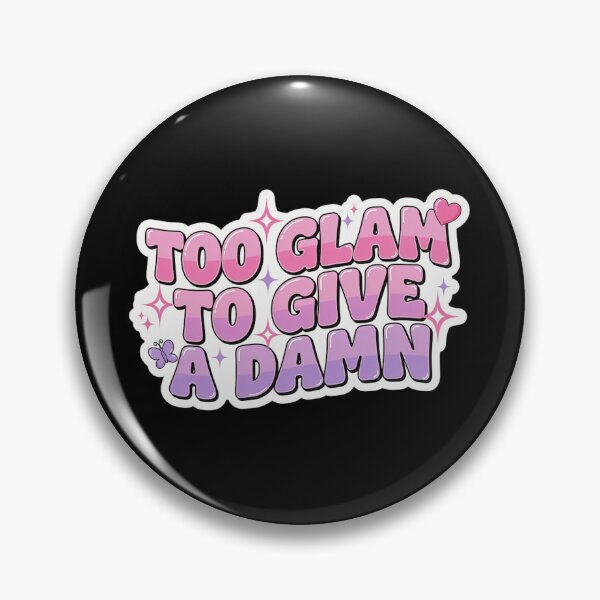 Item preview, Too Glam To Give A Damn Y2K Bubble Letter Pink Sticker designed and sold by Barkashow.