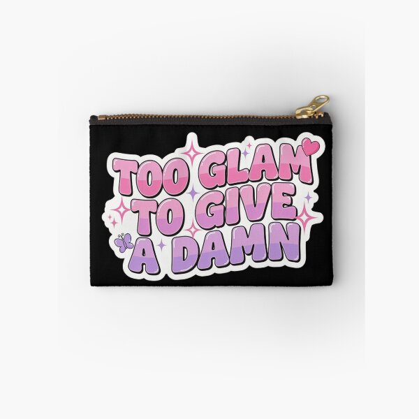 Item preview, Too Glam To Give A Damn Y2K Bubble Letter Pink Sticker designed and sold by Barkashow.
