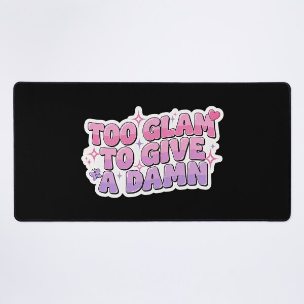 Item preview, Too Glam To Give A Damn Y2K Bubble Letter Pink Sticker designed and sold by Barkashow.