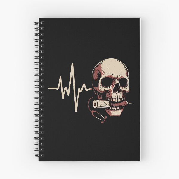 Item preview, Medical skull with ECG and stethoscope, vintage designed and sold by FeverVoid.