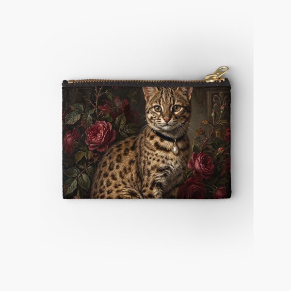 Item preview, Regal Ocelot Portrait with Pearl Pendant designed and sold by Real Beast Art.