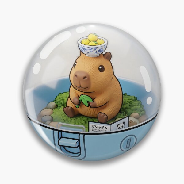 Item preview, Cute Kawaii Capybara Gashapon - Japanese Yuzu Fruit Capsule ArtDrop Art-#serie 1 designed and sold by JeanChiale.