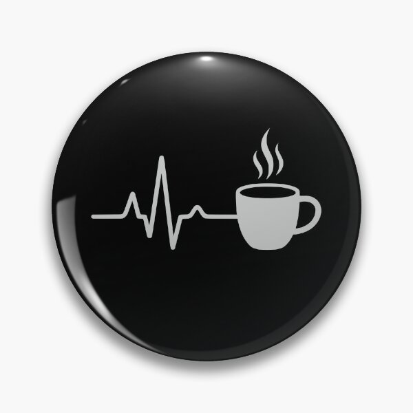 Item preview, ECG heartbeat meets coffee for caffeine fans designed and sold by FeverVoid.