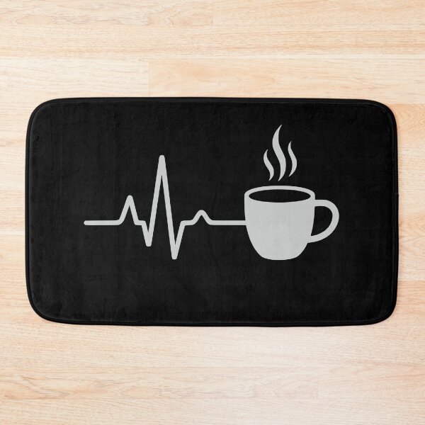 Item preview, ECG heartbeat meets coffee for caffeine fans designed and sold by FeverVoid.