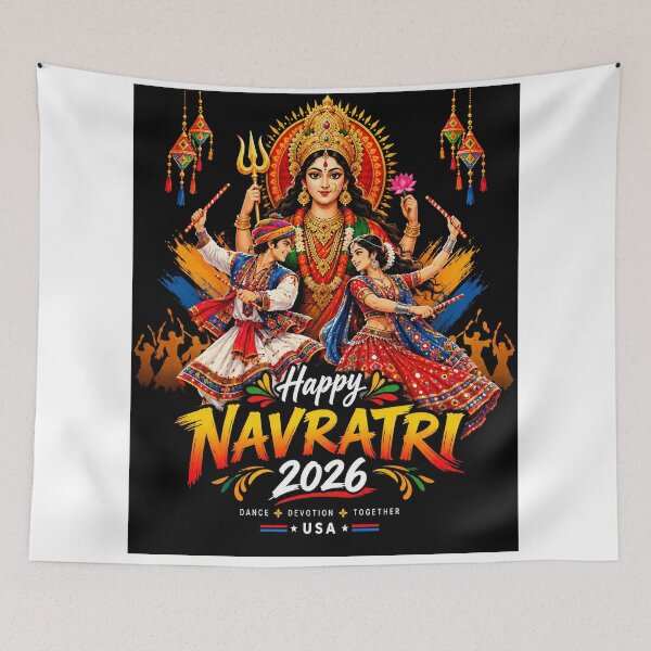Item preview, Happy Navratri ll Durga Puja Festive T-Shirt | Maa Durga Graphic Tee ll Retro Durga Puja Vibes T-Shirt | Bengali Festival Pujo Tshirt ll Subho Bijoya & Durga Puja Special Traditional Tee designed and sold by everyone cloth house.
