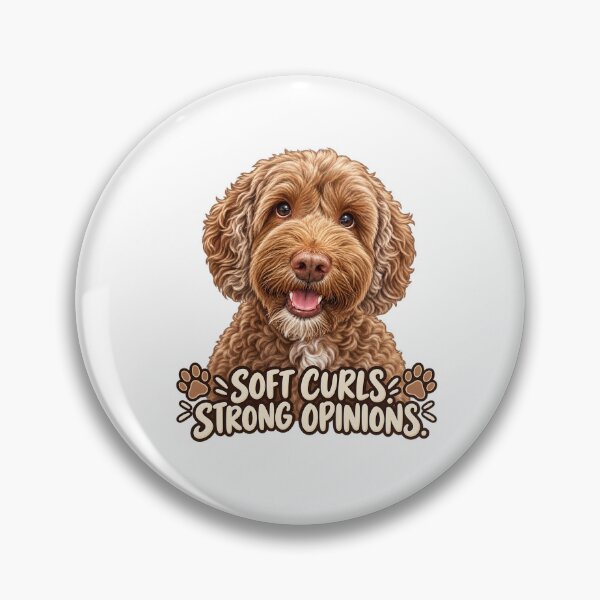 Item preview, Soft Curls Strong Opinions – Funny Labradoodle Dog designed and sold by Mori Finch Press.